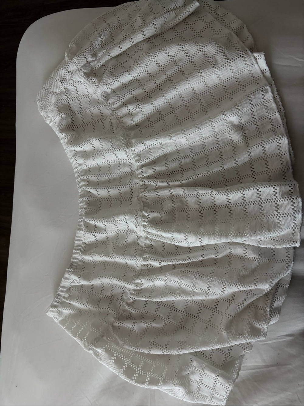 White transparent pool/beach skirt to wear over swimsuit